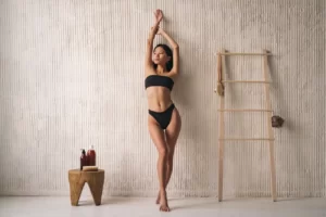 full length shot of korean woman in bikini posing 2024 10 14 19 47 05 utc